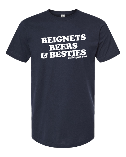 Beignets, Beers & Besties Tee - Navy