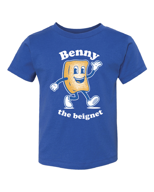 Benny The Beignet Toddler Tee in True Royal